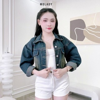 Áo khoác JEAN nữ MOLADY thiết kế thêu màu thời trang K517