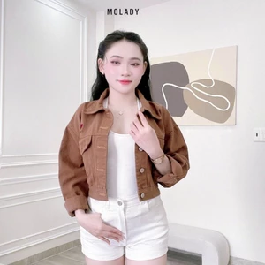 Áo khoác JEAN nữ MOLADY thiết kế thêu màu thời trang K517