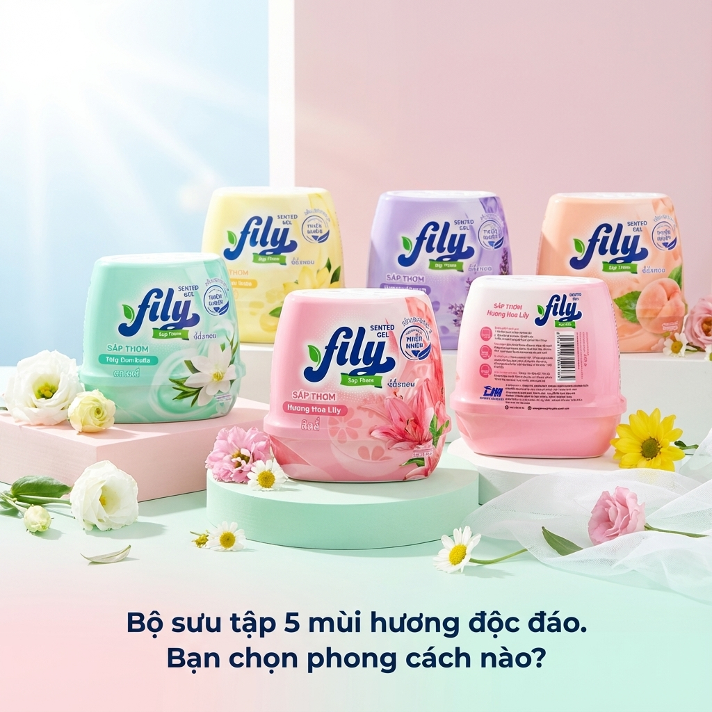 Sáp Thơm Phòng Khử Mùi Đuổi Muỗi Hương Tự Nhiên Fily Sáp Thơm Phòng Ngủ, Nhà Vệ Sinh Ô Tô Tủ Quần Áo