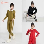 Bộ thể thao nữ da cá áo dài quần dài SUNFLY SS5778 — ảnh 3