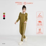 Bộ thể thao nữ da cá áo dài quần dài SUNFLY SS5778 — ảnh 1