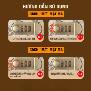 Sổ tiết kiệm đựng tiền có khóa bấm tiện lợi – Kích thước nhỏ gọn,100 trang giấy trắng hỗ trợ lập kế hoạch tài chính