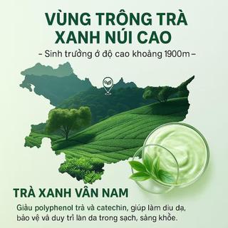AWSOOYOR Sữa rửa mặt trà xanh rau má 60g làm sạch da mà vẫn êm ái, chăm sóc da dầu hằng ngày,phù hợp nhiều loại da