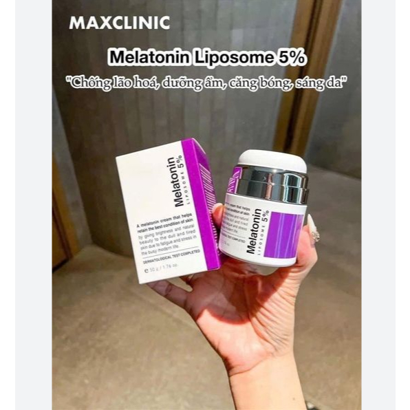Kem dưỡng hỗ trợ giảm nám Melatonin 5% Maxclinic| Hàng công ty