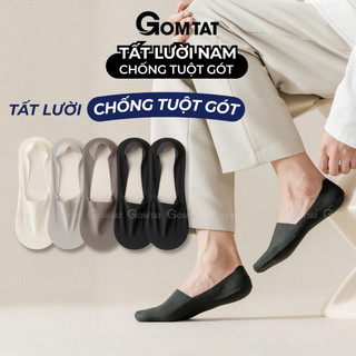 [TẤT LƯỜI MÙA HÈ] Tất lười nam chống tuột gót GOMTAT, vớ giày lười nam mang mùa hè mềm mại, êm chân - UYE-7010