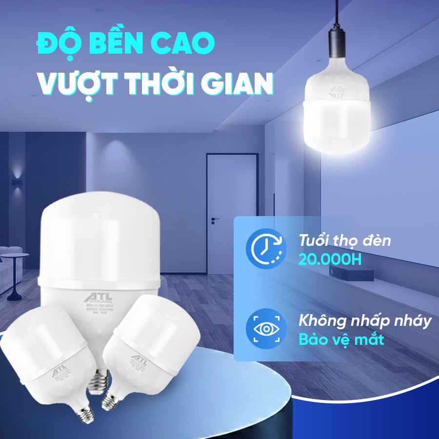 Bóng đèn led ATL bulb trụ kim cương 20W-60W,  ánh sáng trắng, đèn led trụ chống nước, tiết kiệm điện