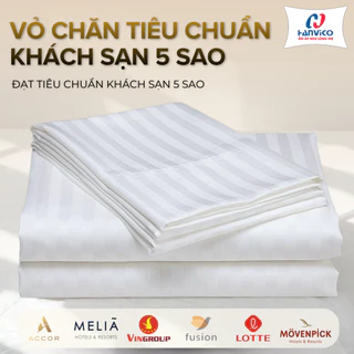 Vỏ Chăn Khách Sạn 5 Sao Hanvico – Vải Sọc 3cm 300–400 Sợi/Inch – Mềm Mát Cao Cấp | Ga Gối Khách Sạn Cao Cấp