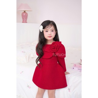 [ Tutuchan ] Đầm dạ tweed thiết kế bé gái Ruby Dress - TV06