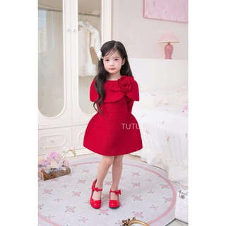 [ Tutuchan ] Đầm dạ tweed thiết kế bé gái Ruby Dress - TV06