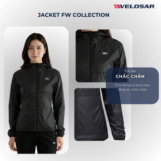 Áo Jacket FW Thể Thao Nữ VELOSAR RJK-20003 – Siêu Nhẹ – Trượt Nước – Chắn Gió