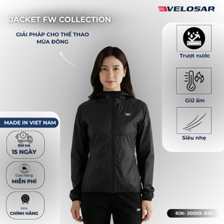 Áo Jacket FW Thể Thao Nữ VELOSAR RJK-20003 – Siêu Nhẹ – Trượt Nước – Chắn Gió
