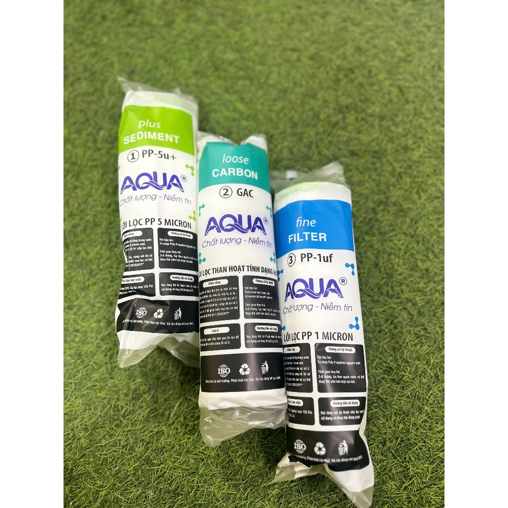 Combo 3 lõi lọc thô 123 AQUA chính hãng giá rẻ