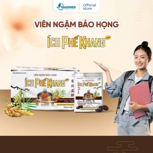 Viên ngậm ho Ích Phế Khang - Giảm ho, đau rát cổ họng, mất tiếng