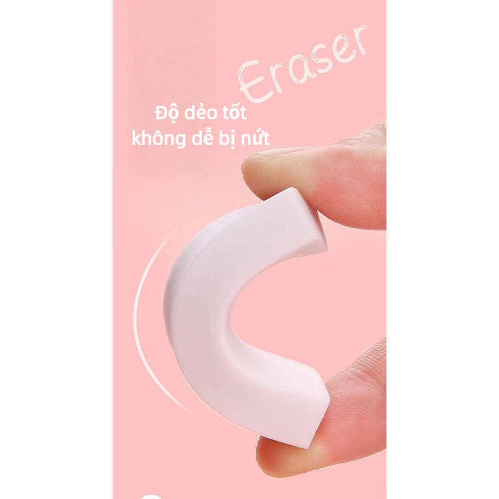 [GÔM SIÊU SẠCH Deli] Gôm 2B Mềm Tẩy Siêu Sạch – Không Đen Giấy, Phù Hợp Thi Cử & Học Sinh
