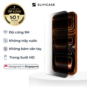 Kính cường lực Chống nhìn trộm cho iPhone 17 Pro Max 16 Pro Max SLIMCASE - Kèm khung tự dán, chống trầy xước,độ cứng 9h