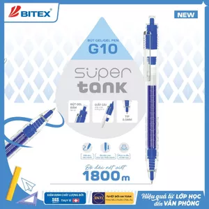 Combo 3/5 Bút Gel BITEX G10 0.5mm – Viết Mượt, Mực Nhiều, Bút Bấm Tiện Lợi