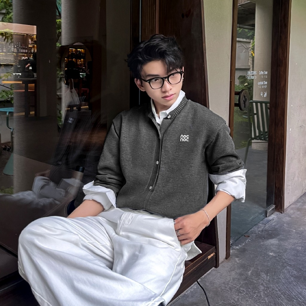 Áo Cardigan Len Dệt Kim Form Ôm Nocturnal Nocnoc Knit Cardigan Cotton Cao Cấp Nam Nữ Unisex Localbrand | BigBuy360 - bigbuy360.vn