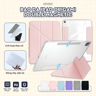 Bao da iPad Origami Double Magnetic, Tháo rời 2 mảnh, cover hít đôi dành cho Air 4/5/6/7, Gen10/11 A16, Pro M4/5 by MèoB