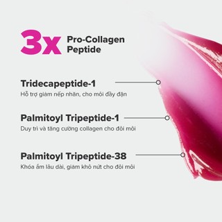 Son dưỡng môi căng mọng và giảm nếp nhăn có màu Pro-Collagen Peptide Gloss Balm 15ml