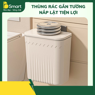 Thùng Rác Treo Tủ Bếp 12L Nắp Lật Tiện Lợi, Dán Tường/Nhanh Gọn, Không Cần Khoan
