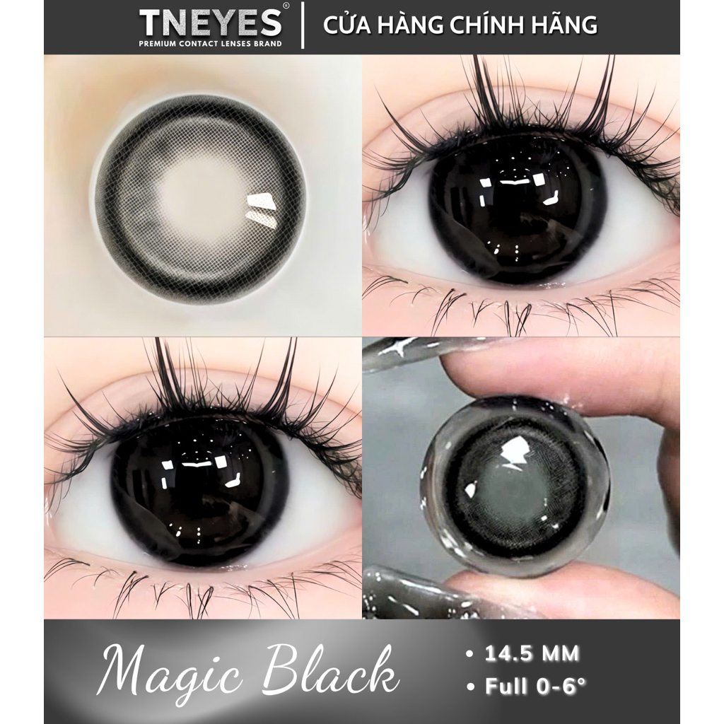 [Có Cận] TNEYES LENS 1 Cặp Kính Áp Tròng Mẫu Highlight/Magic Black Đen ...