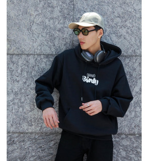 Áo hoodie đen trơn nam nữ Birdybag Reset nỉ bông dày unisex localbrand chính hãng