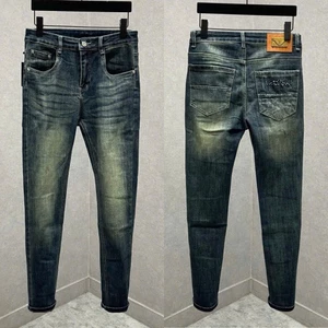 Quần Jean Nam L>Ve In Túi Xanh Sẫm 4 Khuy Quần bò nam xanh loang chất jeans cao cấp top xu hướng Boy Phố