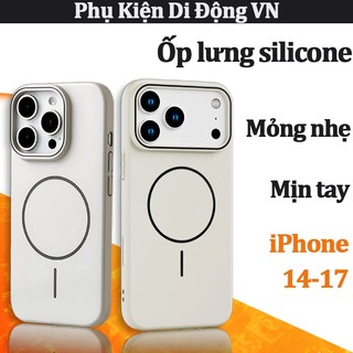 Ốp lưng iPhone mềm mịn chống sốc hỗ trợ từ tính cho iPhone 14 15 16 17 Pro Max 14 15 16 Plus 17 Air