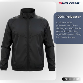 Áo Jacket FW Thể Thao Nam VELOSAR RJK-60003 – Siêu Nhẹ – Trượt Nước – Chắn Gió