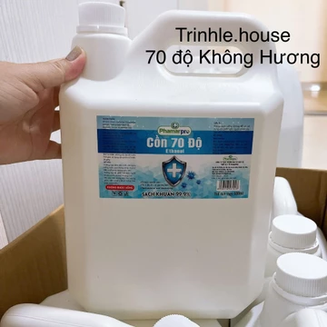 Hoả Tốc TPHCM Can Cồn sát khuẩn y tế 70 độ 5 lít- bình 90 độ chuẩn Ethanol Phamapro loại 1 chanh sả, bạc hà.