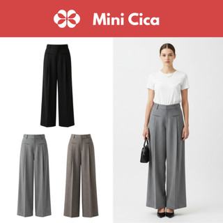 Quần âu ống rộng 28cm Mini Cica, 2 túi bổ cơi trước, đường ly dọc cả thân quần, quần kẻ minicica Q04