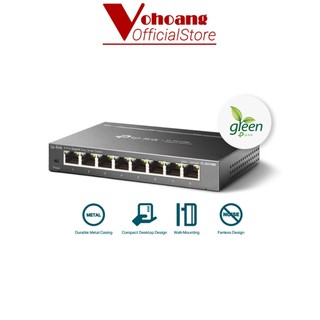 TP-Link SG108E Switch chia 8 cổng Gigabit Easy Smart, Vỏ kim loại bền bỉ, Thiết kế chuyên nghiệp, Quản lý thông minh