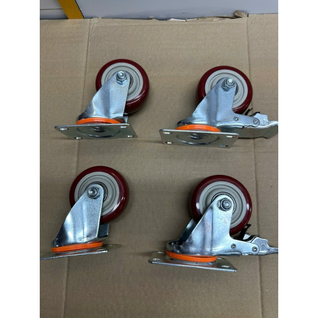 Bộ 4 bánh xe đẩy hàng - bánh 8cm mận đỏ chịu tải cao | Shopee Việt Nam