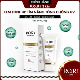 KEM CHỐNG NẮNG TÍM TONE UP - nâng tone, kìm vàng cho da P.O.RI Skin 60ml