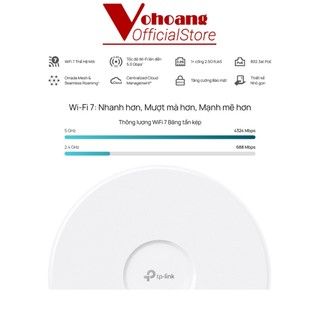 TP-Link Omada EAP723 - Access Point WiFi 7 BE5000 Nhỏ Gọn Cho Doanh Nghiệp