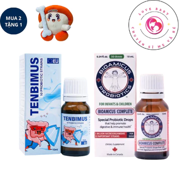 Men vi sinh 10 chủng Tenbimus,Men Vi Sinh 10 Chủng BioAmicus Bổ Sung Lợi Khuẩn Cho Bé 10ml