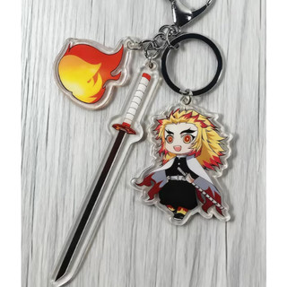 Móc Khóa Acrylic Anime kèm Thanh Kiếm, Mặt Treo Túi (Bag Charm) Tanjiro Nezuko Zenitsu