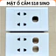 Mặt ổ cắm 2 lỗ S18 Sino,2 ổ cắm 2 chấu + 1 lỗ hạt tròn S18 Sino,bộ ổ cắm đơn 2 chấu 16A S18,ổ cắm đôi hai chấu âm tường