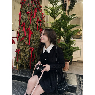 BY XIU ( CHÍNH CHỦ THIẾT KẾ ) - " Joile Dress " VÁY DẠ TWEED DÁNG XOÈ TIỂU THƯ LẤP LÁNH BLING ( nick mới của By Xiu )