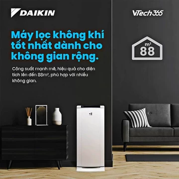 Máy lọc không khí Daikin ACEF12X Lọc bụi mịn PM2.5 Khử mùi, vận hành êm Dùng cho phòng ngủ 50–88m²