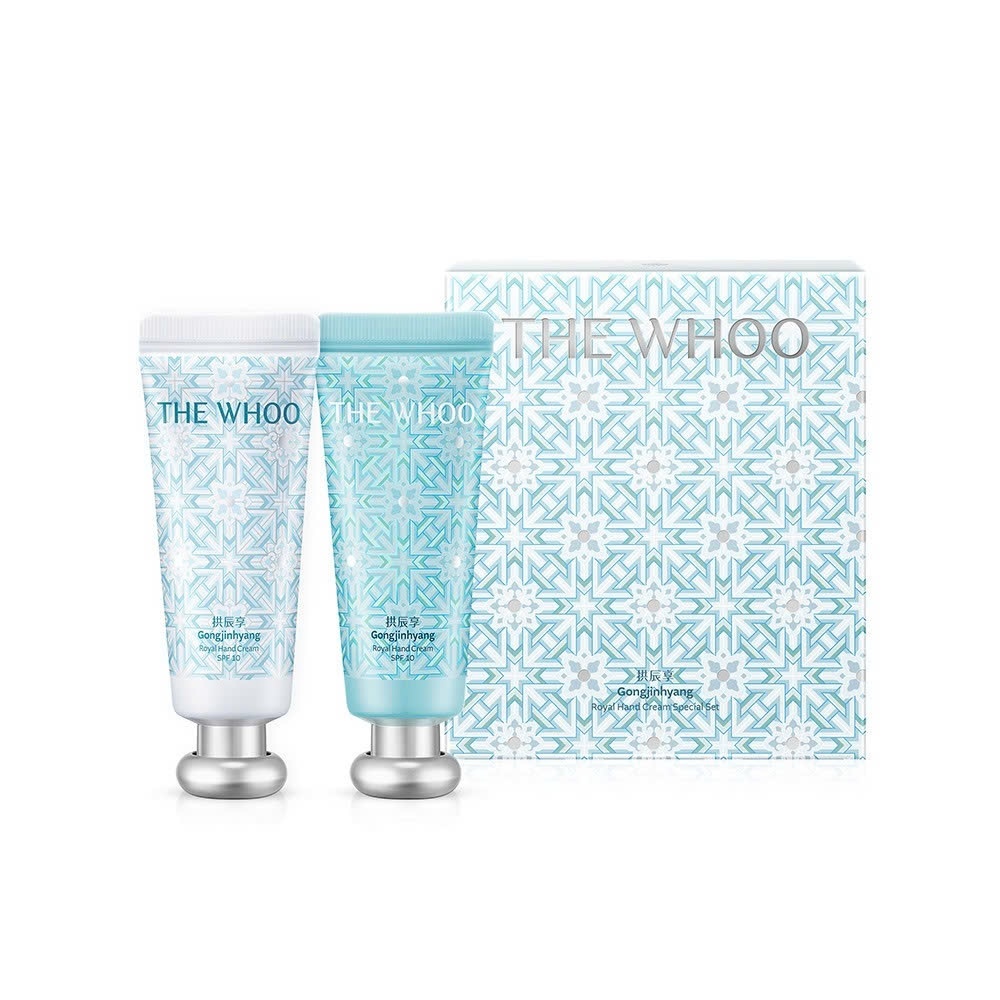 A109_Kem dưỡng da tay  SPF 10 THE WHOO GONGJINHYANG ROYAL HAND CREAM SPECIAL SET 120ML