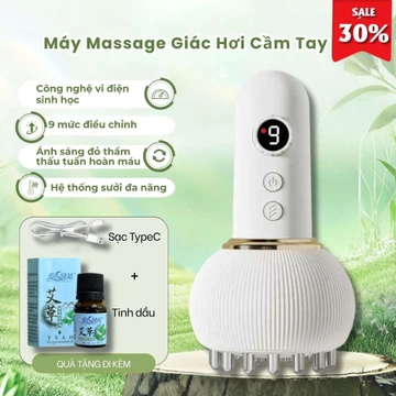 Máy Massage Cầm Tay - Rung, Cạo Gió, Massage, Châm Cứu Vi Điện, Máy Cạo Gió Điện, Chườm Nóng