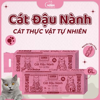 Combo 3 túi đậu lành hương hoa hồng 6L cho mèo . siêu vón cục -không bết đáy . khử mùi tốt