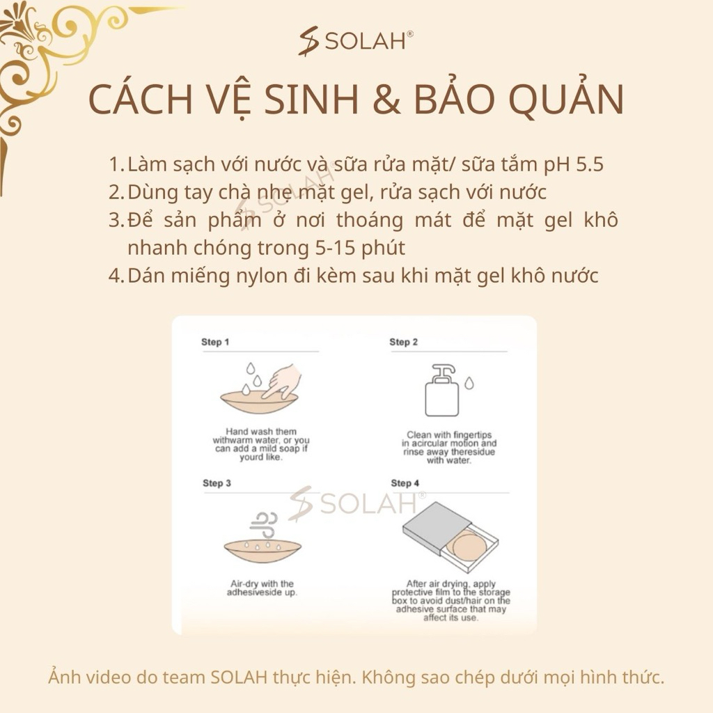 Miếng Dán Ngực Silicon Non Không Gel SOLAH Dẻo Dai 5 Màu Size 8cm 10cm Nhiệt Tự Thân Tàng Hình NP06