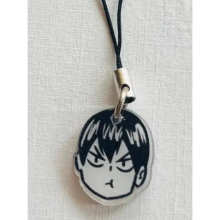 Mặt Treo Điện Thoại Haikyuu Hình Phác Thảo Người Que Đen Trắng, Móc Khóa/Mặt Treo Túi, Anime Bóng Chuyền