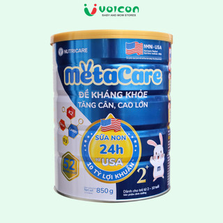 Sữa công thức Nutricare MetaCare 850g, hỗ trợ tiêu hóa khỏe, tăng đề kháng, phát triển toàn diện