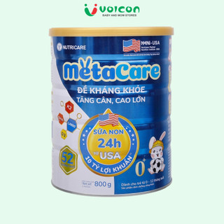 Sữa công thức Nutricare MetaCare 850g, hỗ trợ tiêu hóa khỏe, tăng đề kháng, phát triển toàn diện