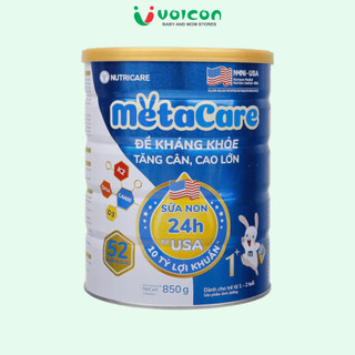Sữa công thức Nutricare MetaCare 850g, hỗ trợ tiêu hóa khỏe, tăng đề kháng, phát triển toàn diện