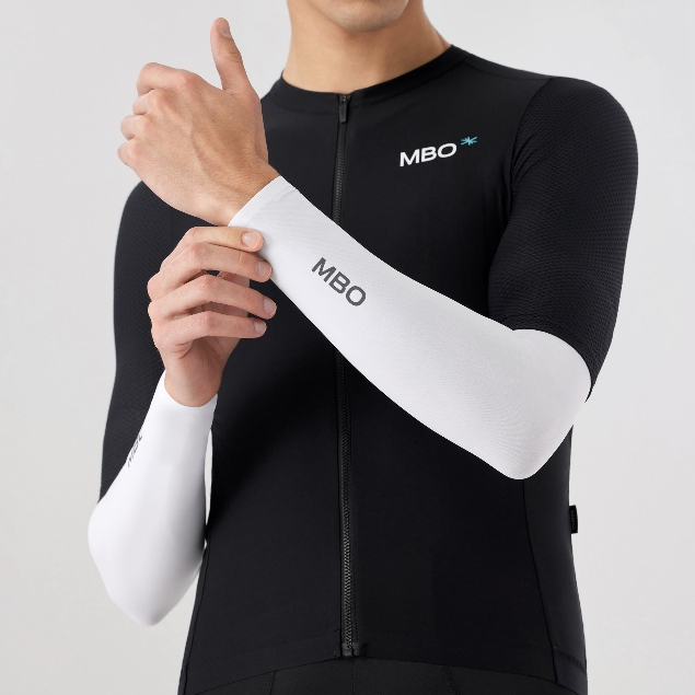 AA10 - Ống Tay MBO White, Tất Ống Tay Đạp Xe