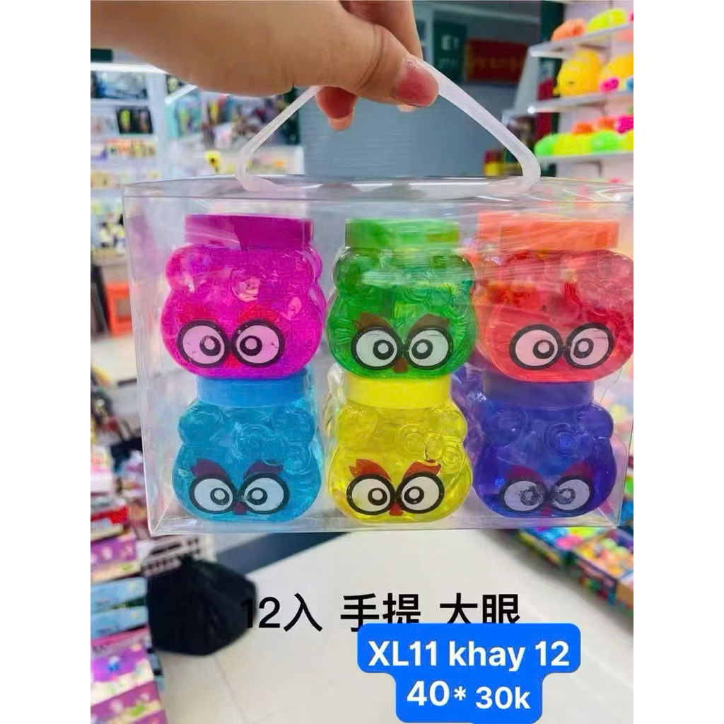 Sỉ khay 12/24 Đồ chơi Slime chất nhờn ma quái squishy nhiều mẫu nhiều màu